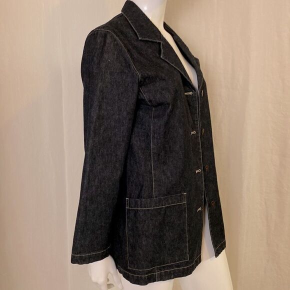 Chico’s Denim Blazer Jacket NWOT Size 1 - Picture 6 of 7